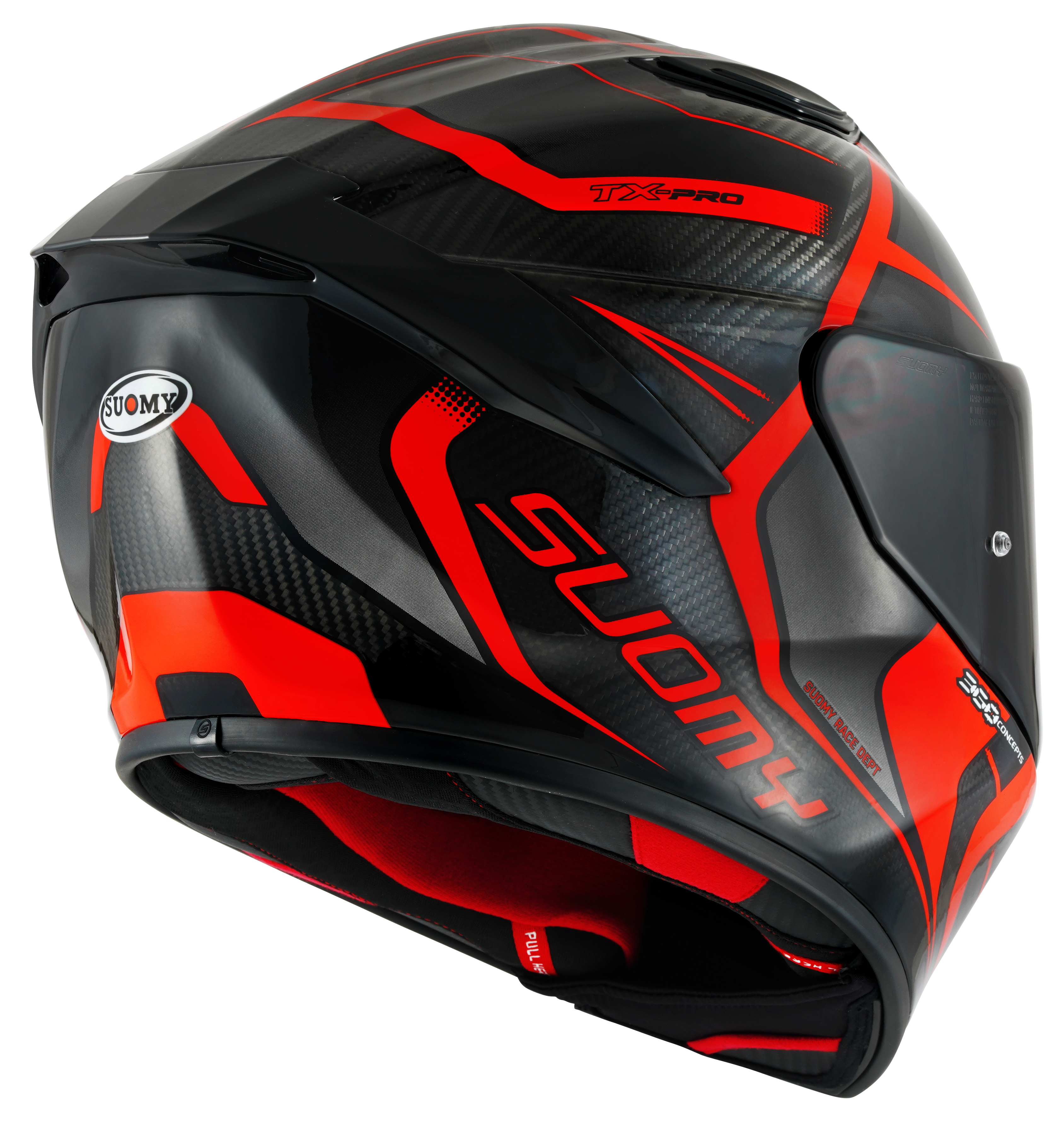 Suomy TX-Pro Casco Carbono Advance Rojo Fluo K6TX0003 