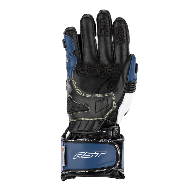 Guantes de cuero para motocicleta RST Tractech Evo 4 | Hombre | Azul/Blanco/Negro | 102666 