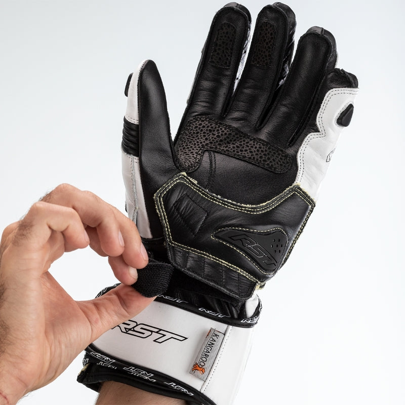 RST Tractech Evo 4 guantes de cuero para motocicleta | Hombre | Blanco | 102666 