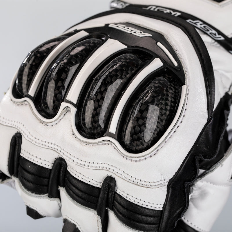 RST Tractech Evo 4 guantes de cuero para motocicleta | Hombre | Blanco | 102666 