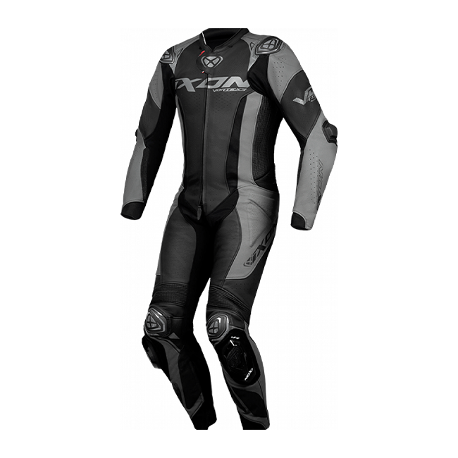 IXON Vortex 3 mono traje Mono de cuero – Mono de competición perforado | Hombre | Negro 