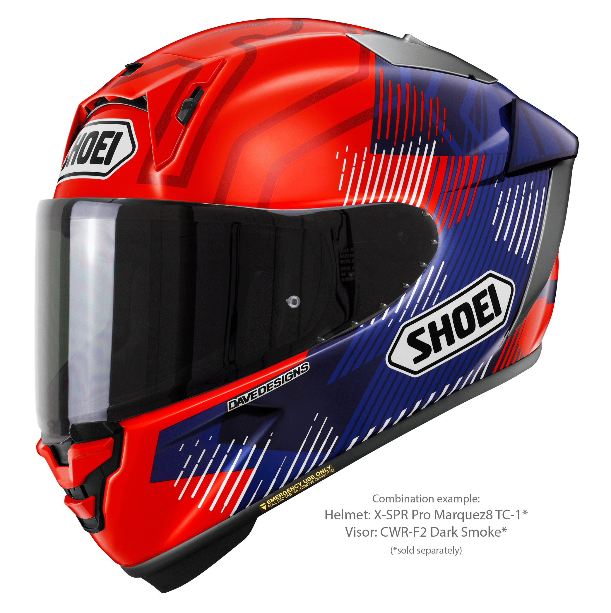 Casco Shoei X-SPR PRO MARQUEZ8 TC-1 Réplica de Marc Márquez 2024 
