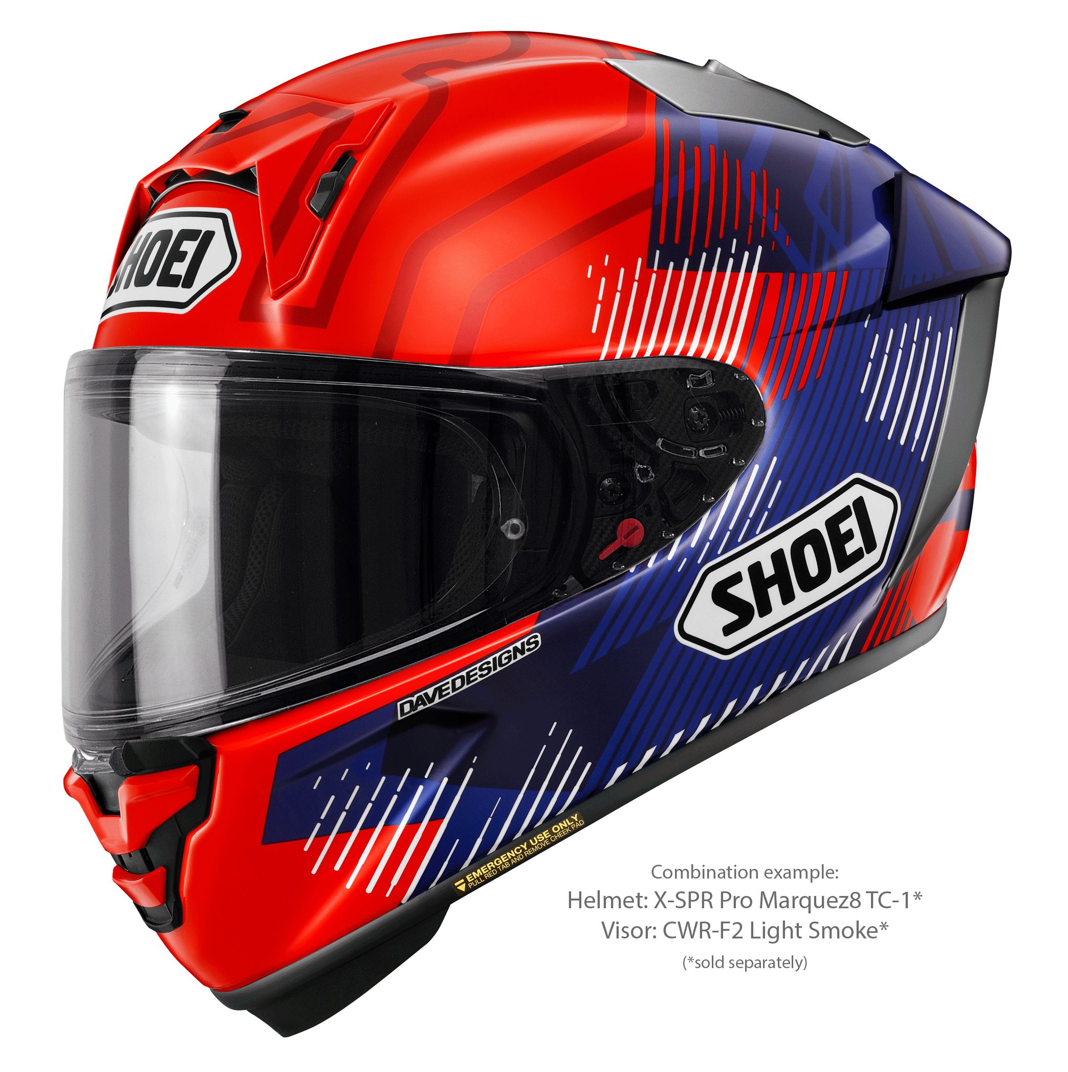 Casco Shoei X-SPR PRO MARQUEZ8 TC-1 Réplica de Marc Márquez 2024 
