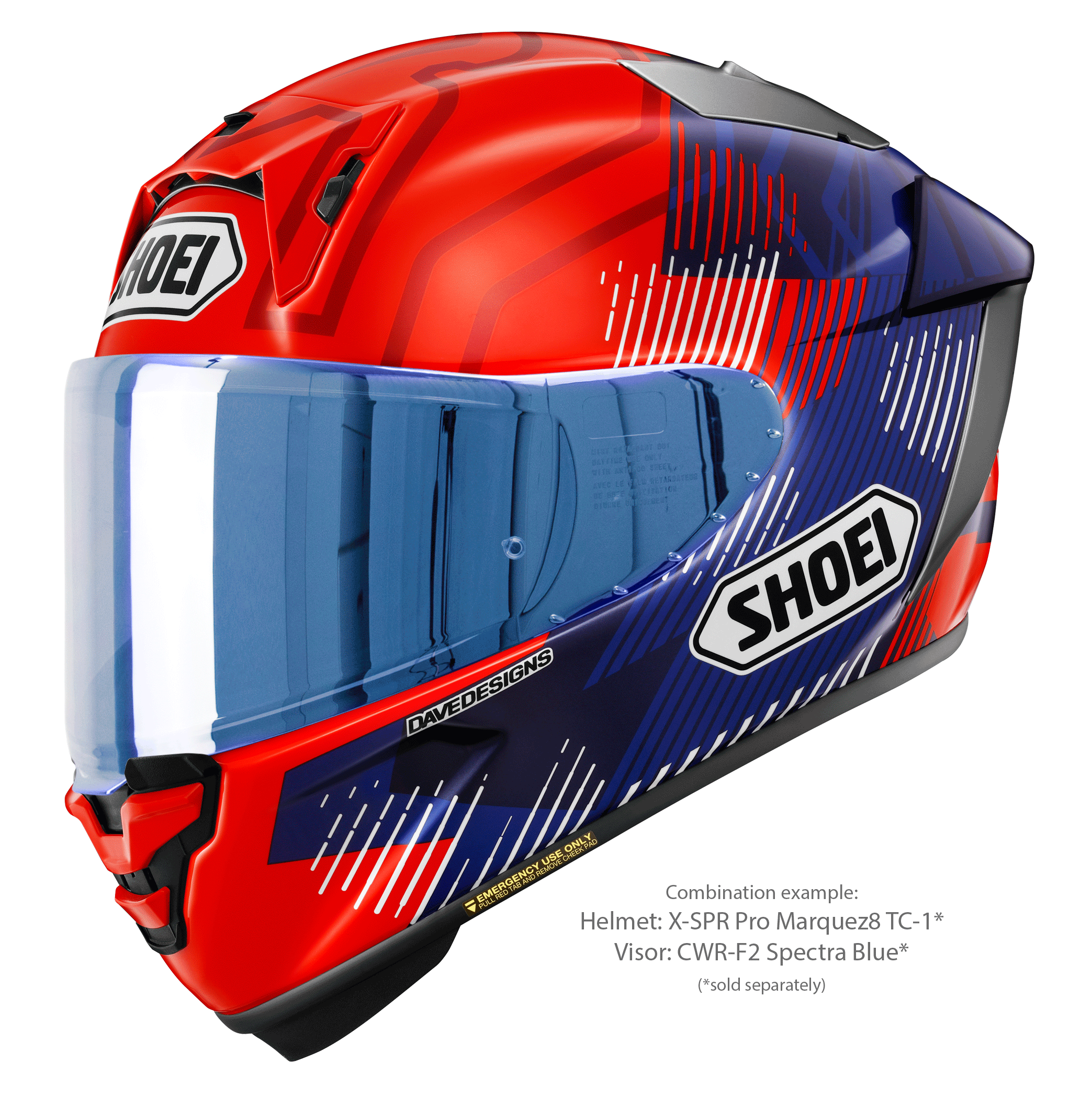 Casco Shoei X-SPR PRO MARQUEZ8 TC-1 Réplica de Marc Márquez 2024 