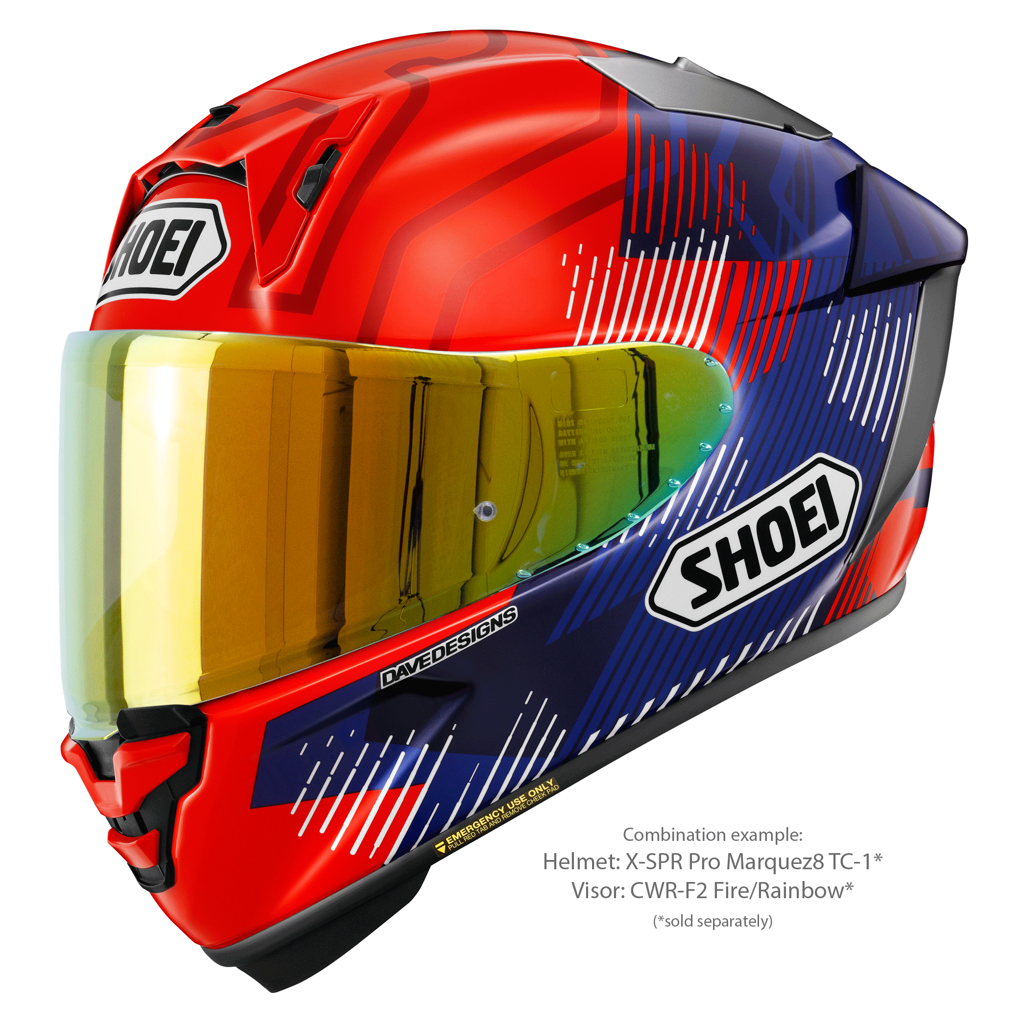 Casco Shoei X-SPR PRO MARQUEZ8 TC-1 Réplica de Marc Márquez 2024 