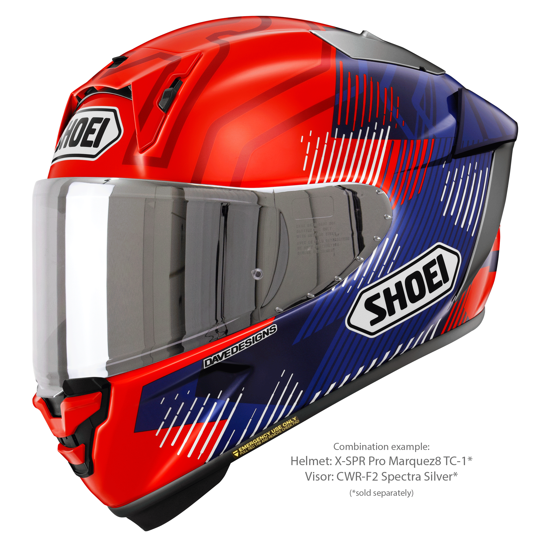 Casco Shoei X-SPR PRO MARQUEZ8 TC-1 Réplica de Marc Márquez 2024 