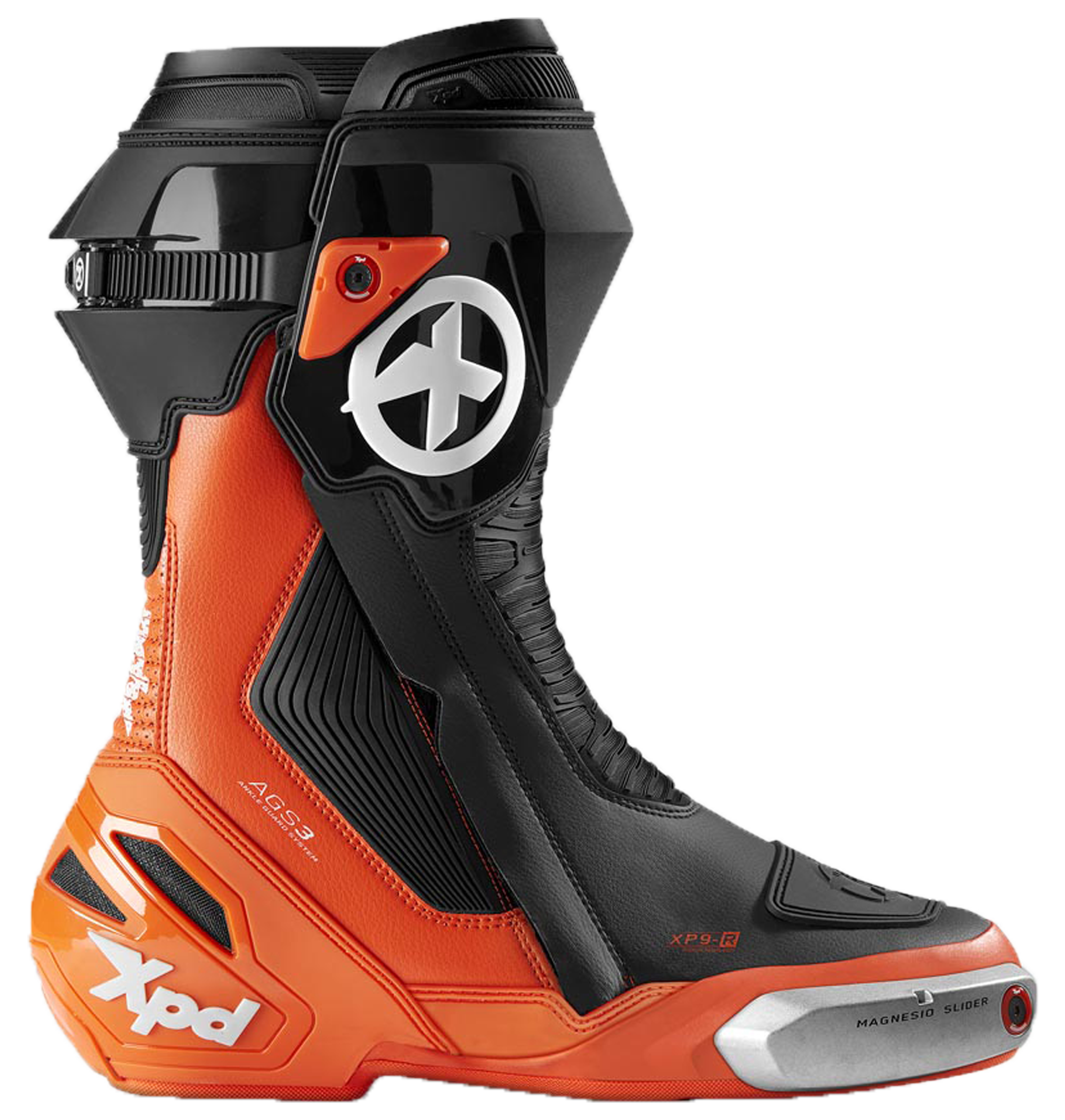 XPD XP9-R Botas de moto de carrera y calle | Hombre | Naranja/Negro 