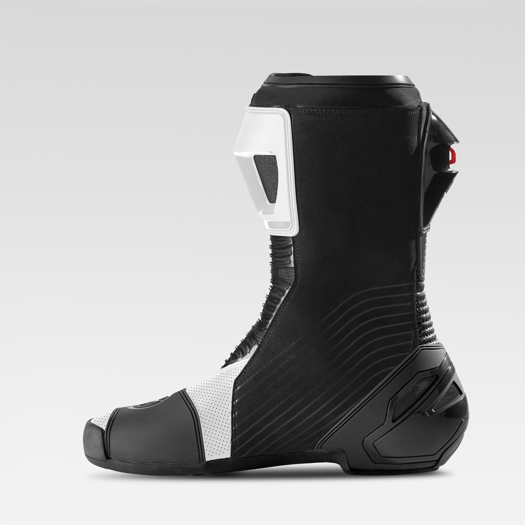 XPD XP9-R AIR bota de moto de carreras y calle perforada | Hombre | Blanco/Negro 