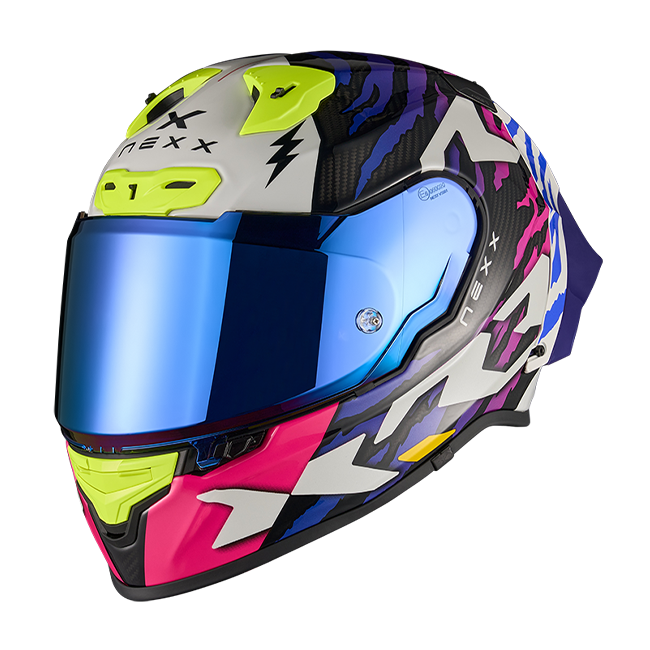 Nexx X.R3R Casco Ziger Carbon Lila Azul 01XR323513377 