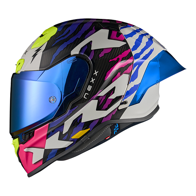Nexx X.R3R Casco Ziger Carbon Lila Azul 01XR323513377 