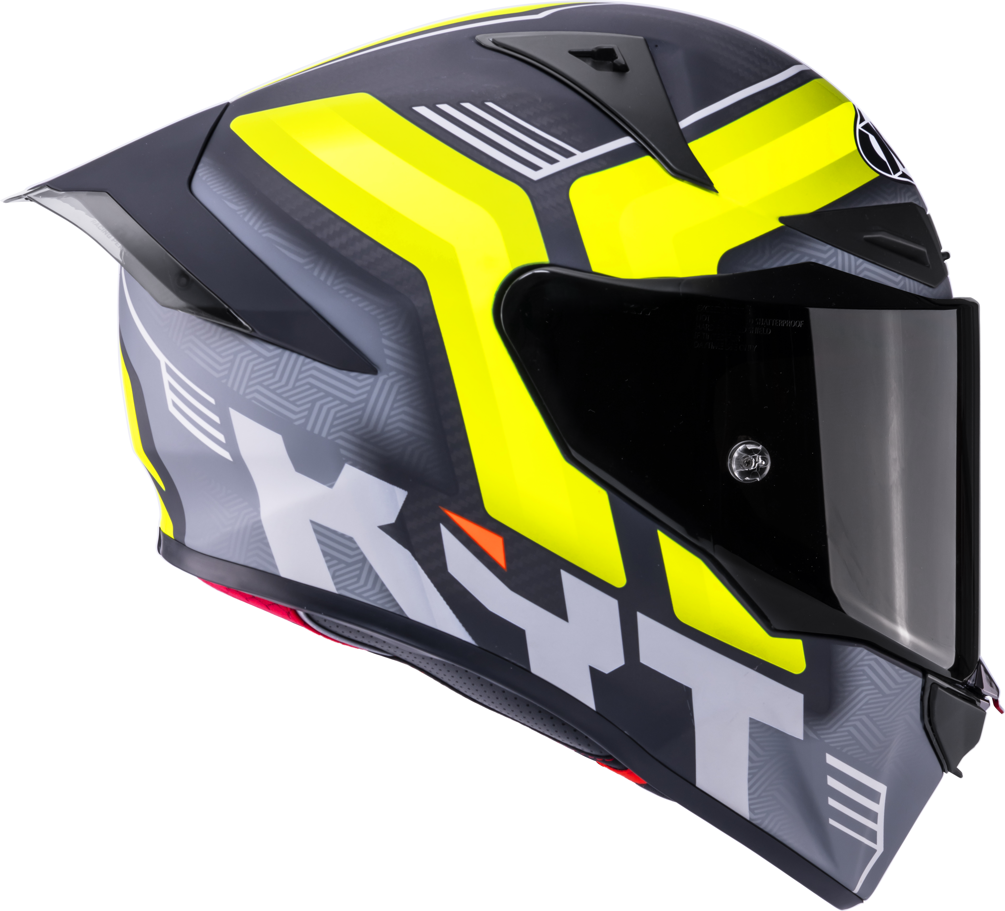 KYT R1R Casco de Racing Carbono Acelerador Amarillo Y6R10010 