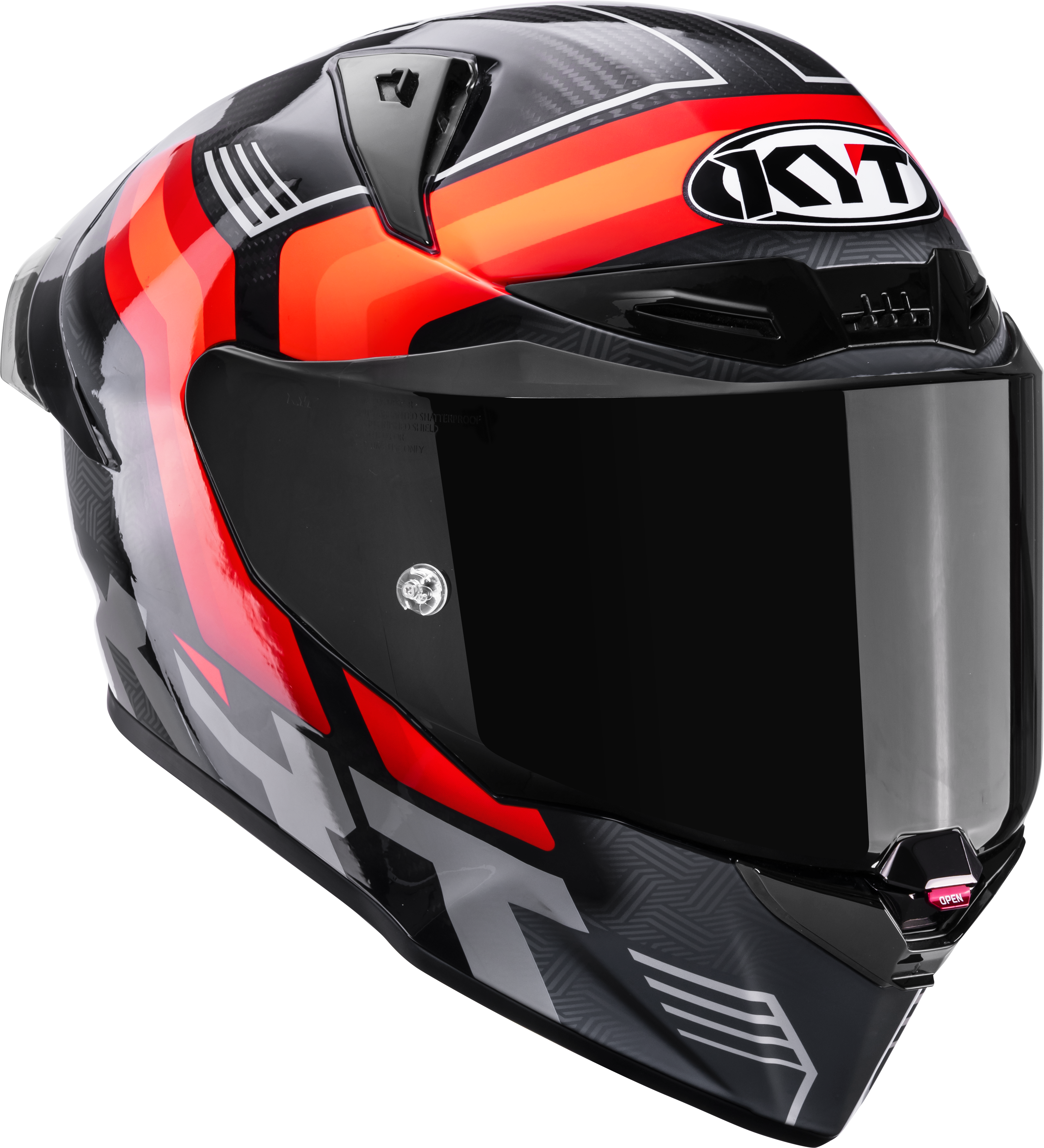 KYT R1R Casco de Carreras Carbono Acelerador Rojo Y6R10003 