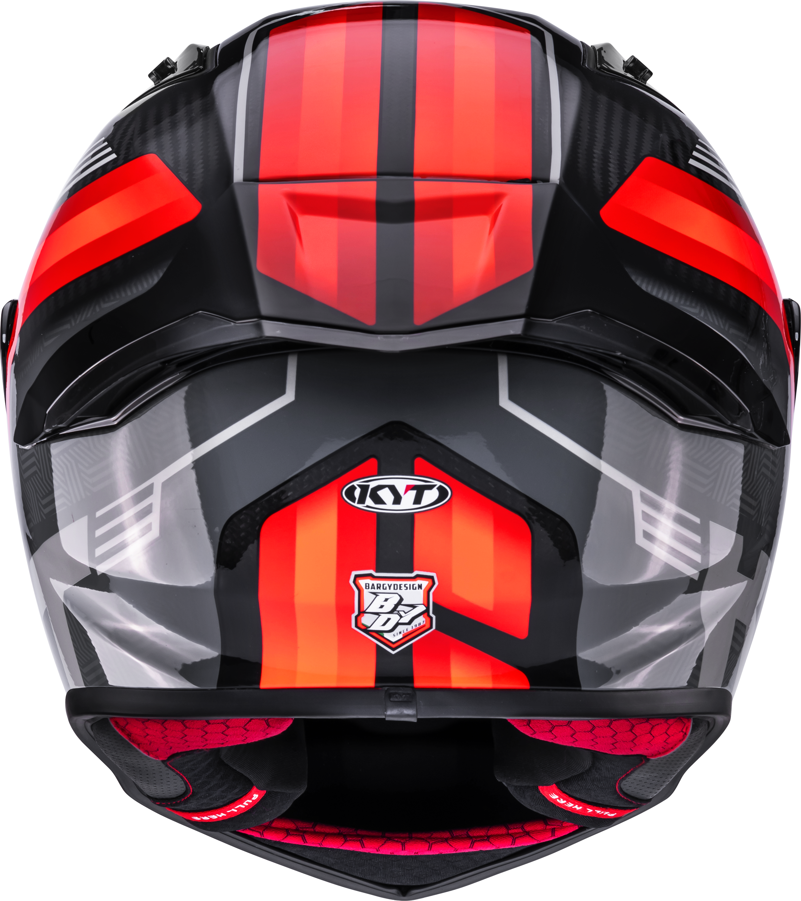 KYT R1R Casco de Carreras Carbono Acelerador Rojo Y6R10003 