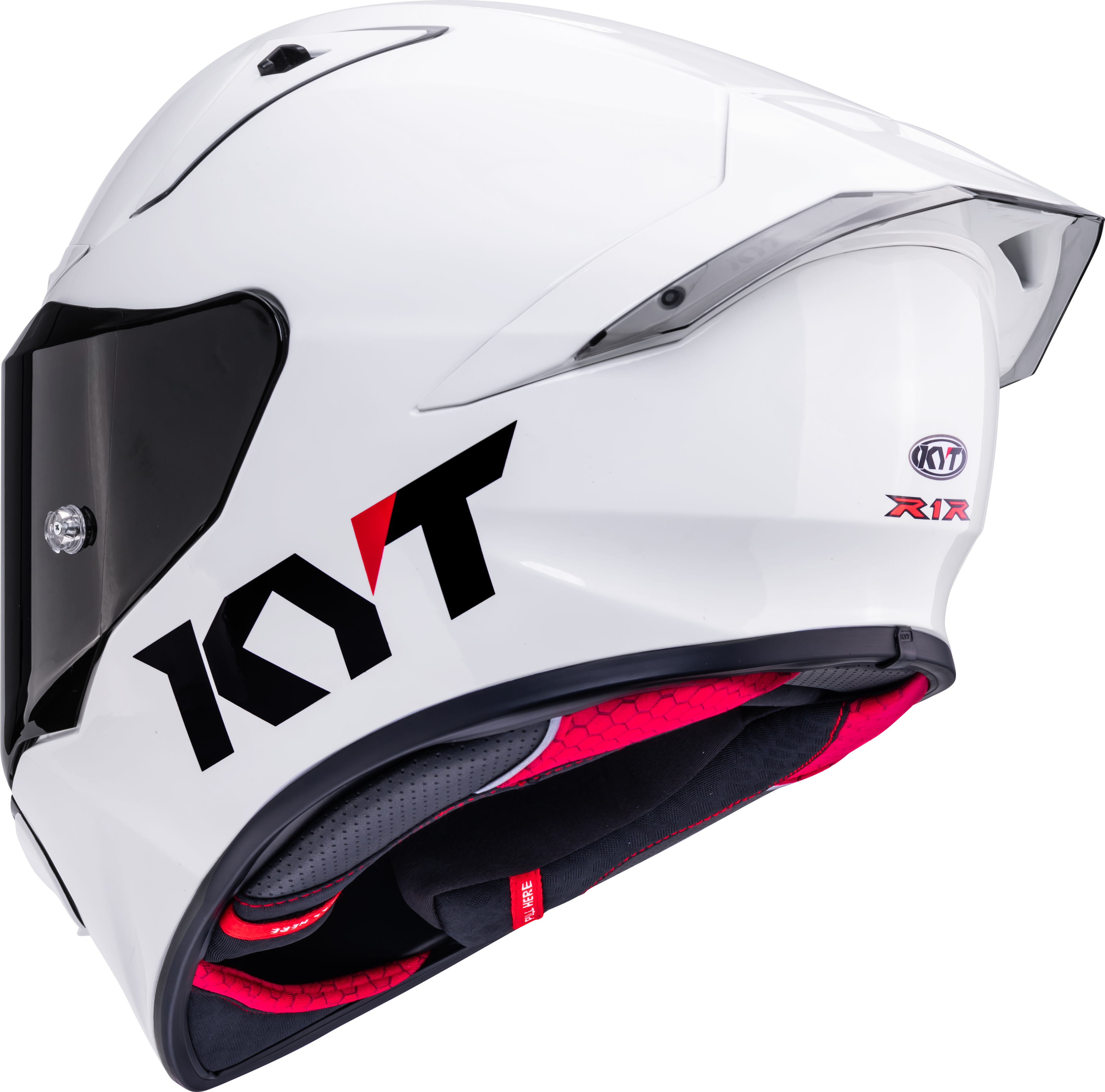 Casco de competición KYT R1R Plain blanco brillante Y6R100W3 