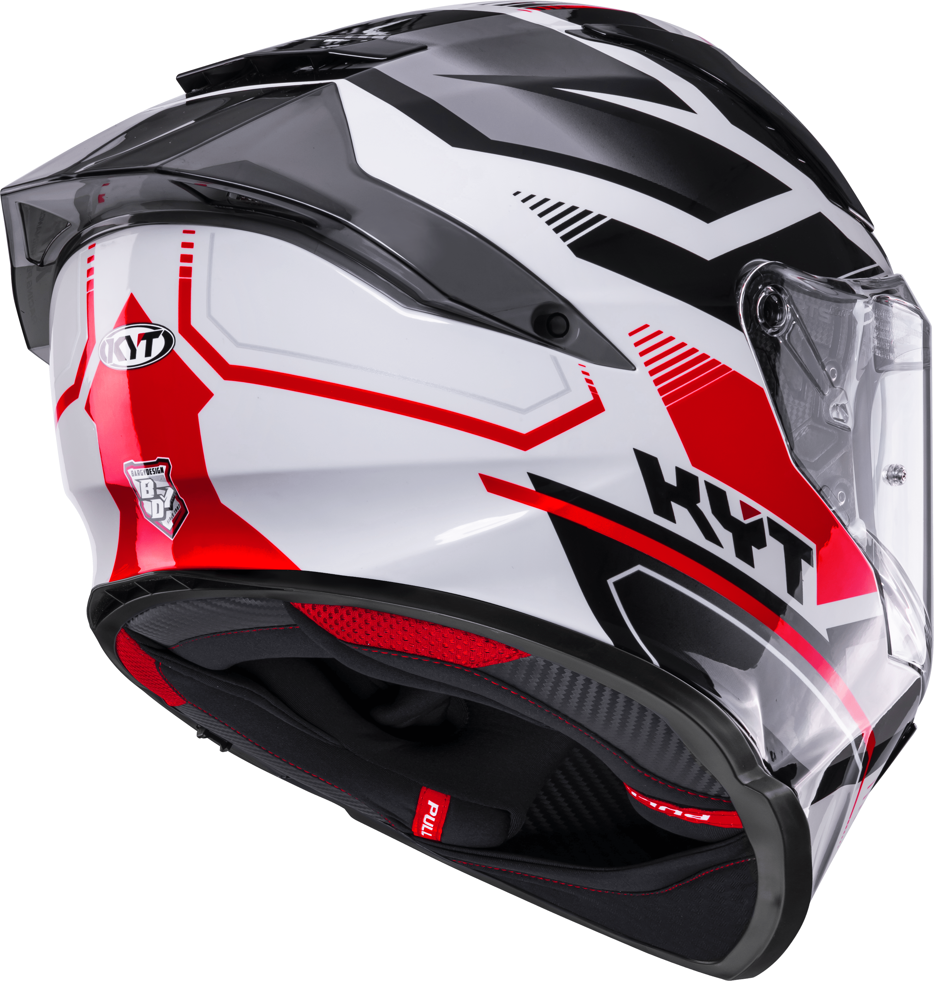 Casco KYT R2R Parsec Blanco/Rojo Y6R20022 