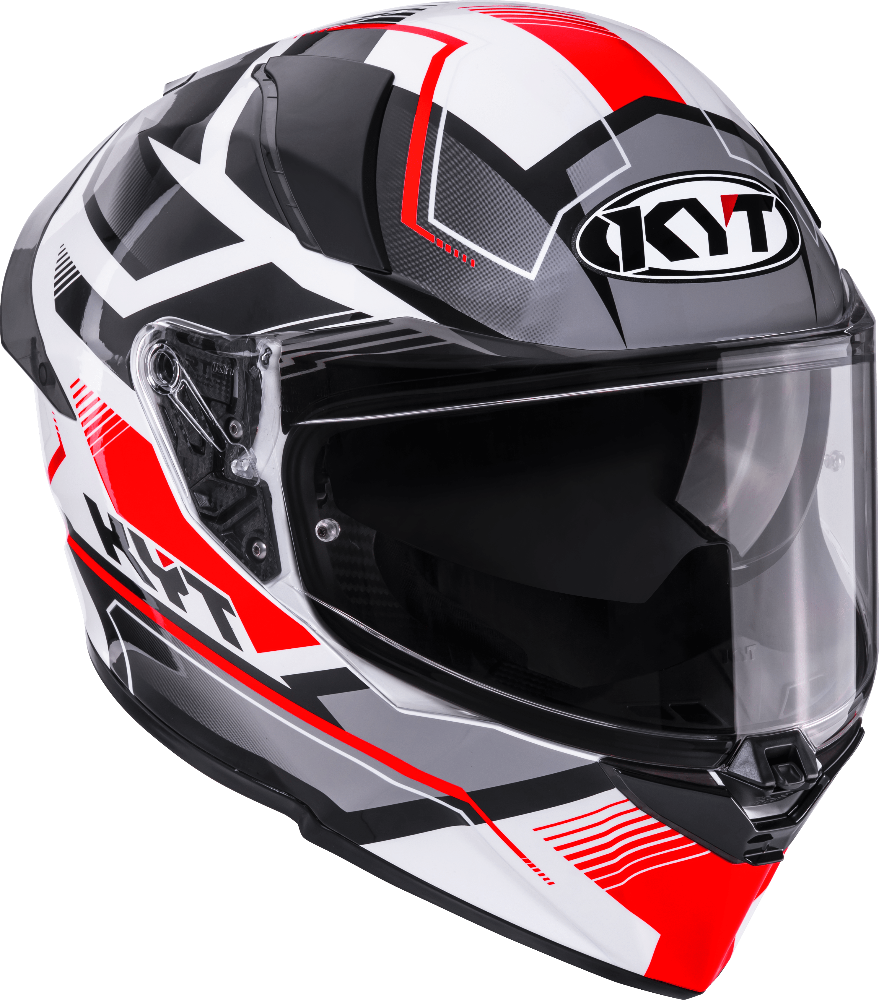 Casco KYT R2R Parsec Blanco/Rojo Y6R20022 