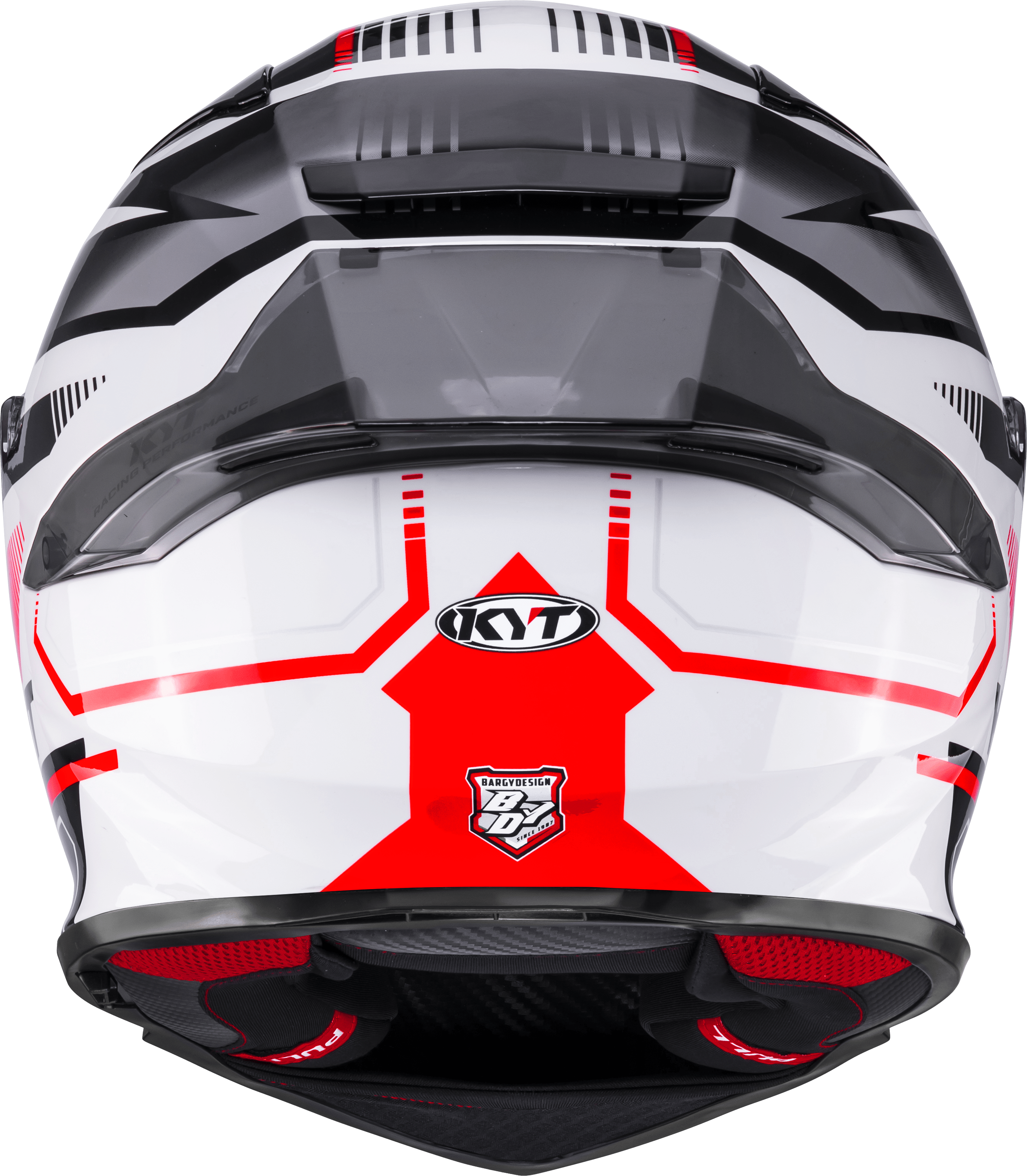 Casco KYT R2R Parsec Blanco/Rojo Y6R20022 