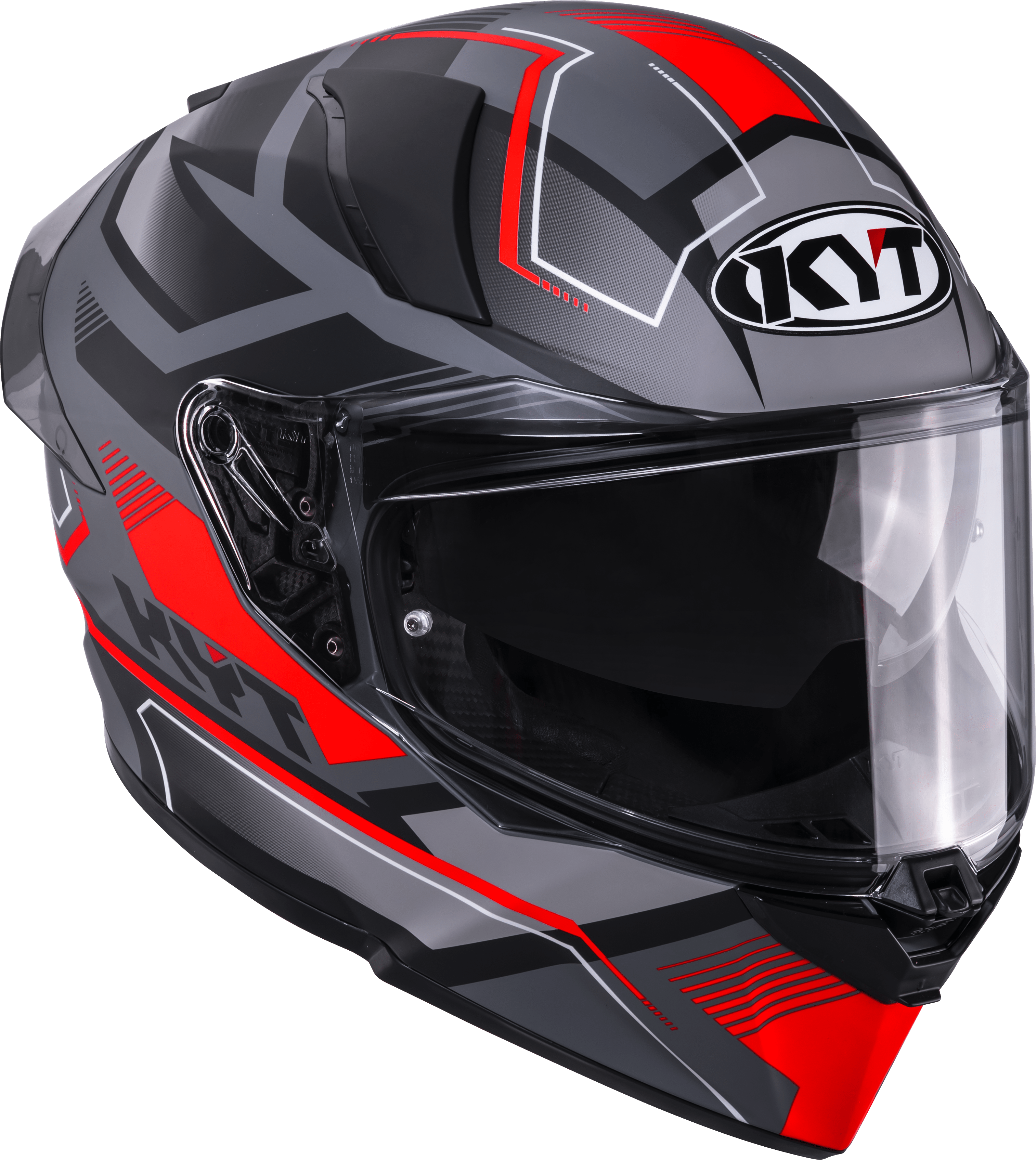 KYT R2R Casco Parsec Mate Gris / Rojo Y6R20023 