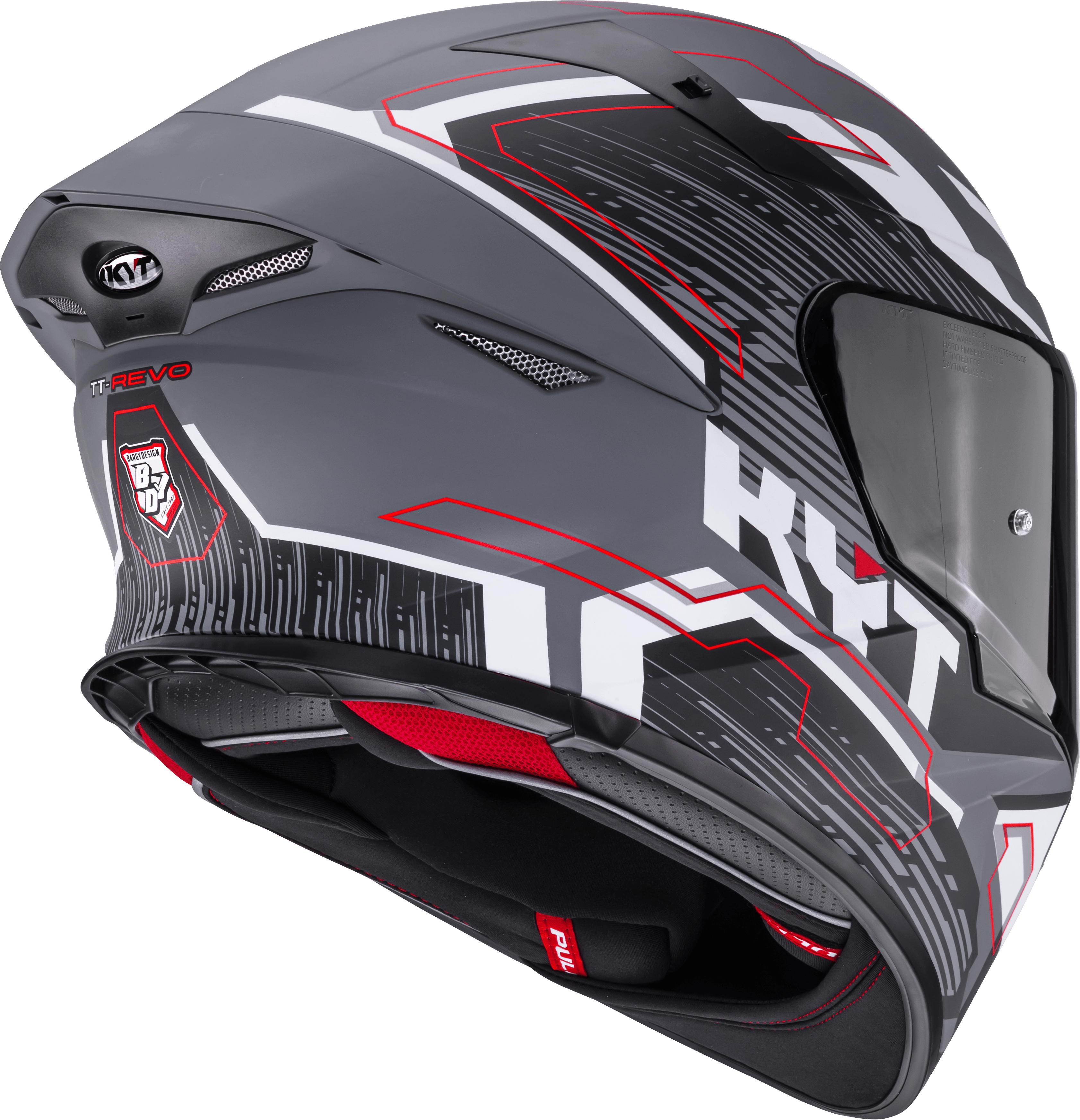 KYT TT-Revo Casco Speeding Mate Gris Y6TR0052 