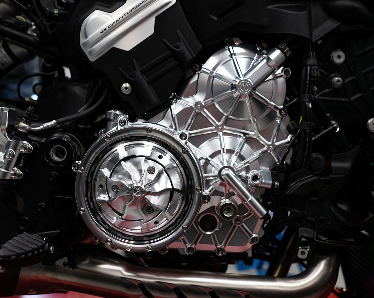 Carcasa de motor de aluminio derecha con tornillos de titanio Motocorse Ducati Panigale V4/S/R (18-24) 