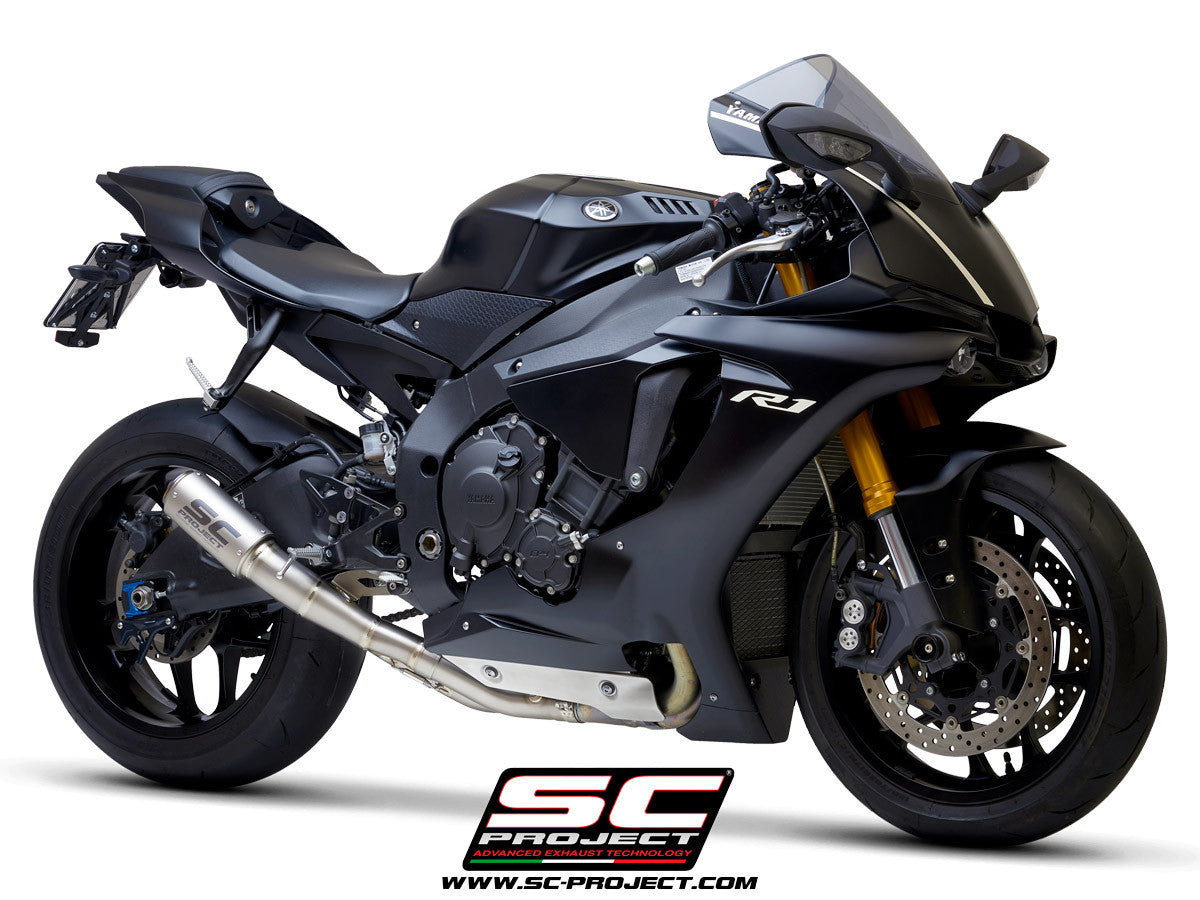 SC-Project Slip-On CR-T + tubo de reemplazo KAT para Yamaha YZF-R1/M RN32 (15-16) Y11A-DET36 