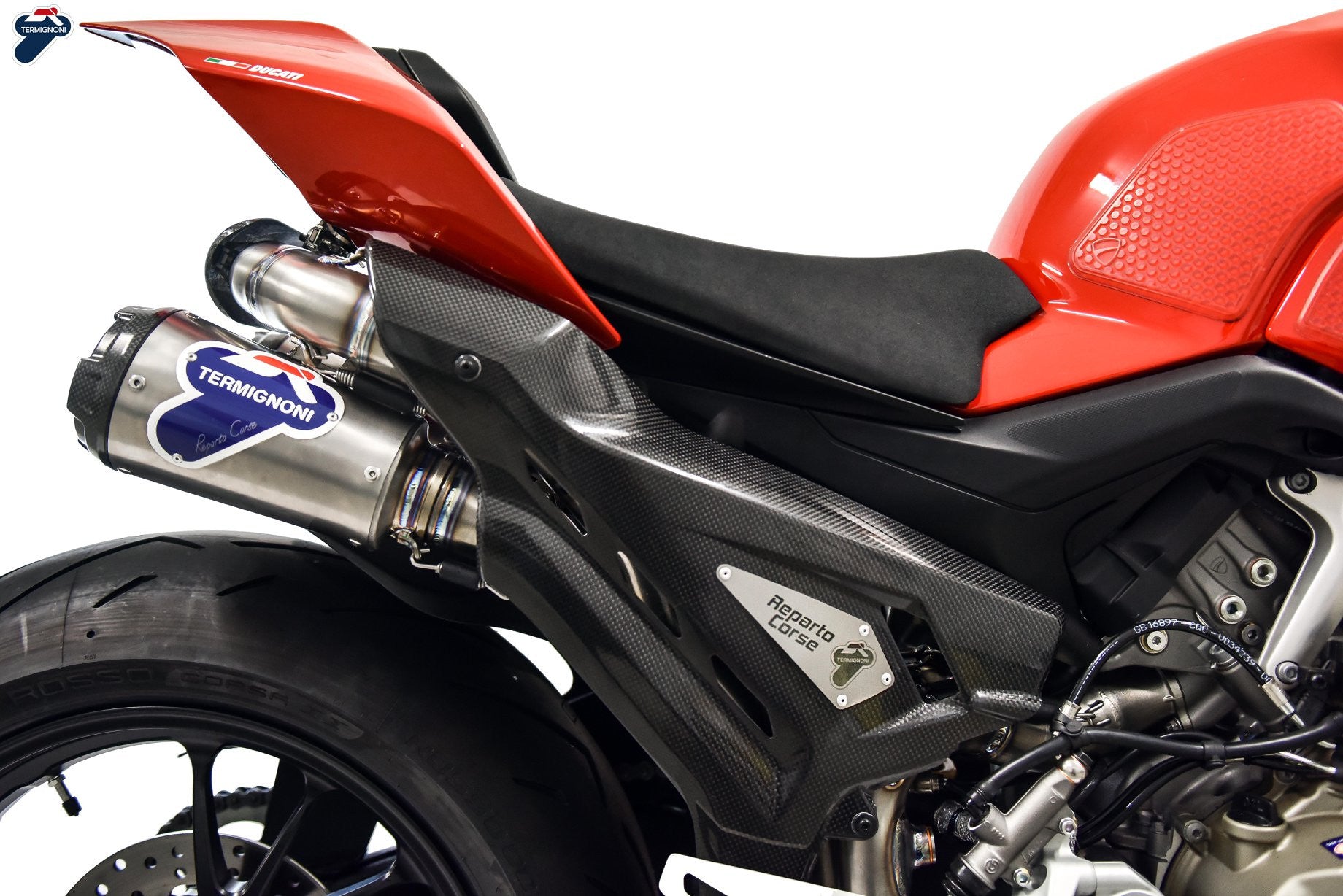 Sistema de escape completo de acero inoxidable Termignoni D200 RHT Ducati Panigale V4/S (18-24) D20009400ITC 