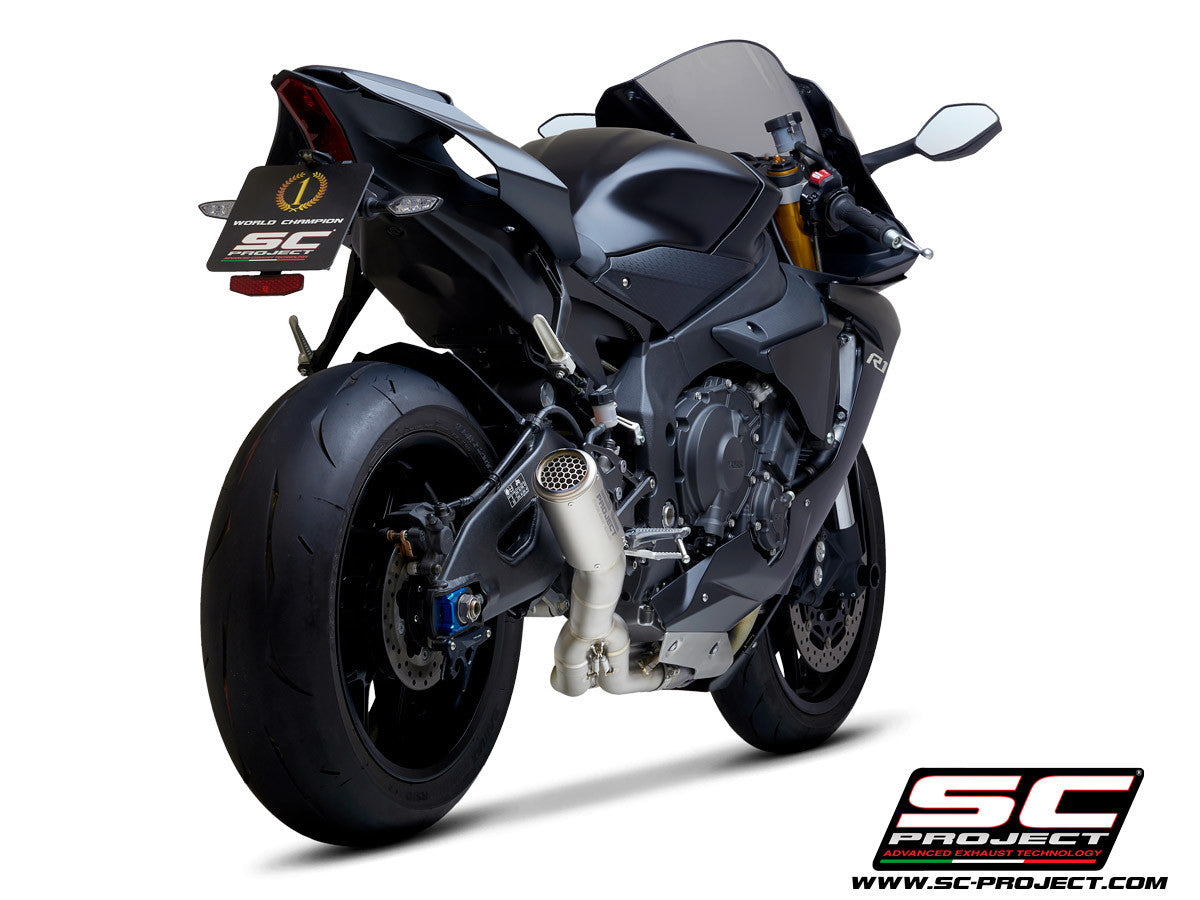 SC-Project Slip-On CR-T + tubo de reemplazo KAT para Yamaha YZF-R1/M RN32 (15-16) Y11A-DET36 
