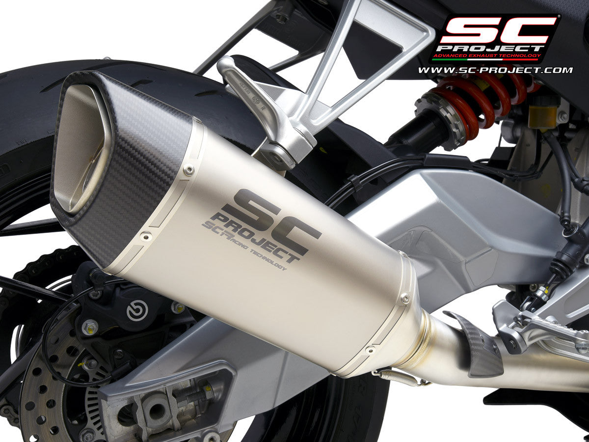 Sistema completo de acero inoxidable SC-Project 2-1 SC1-R para Aprilia RS 660 (20-25) A23A-AC90 