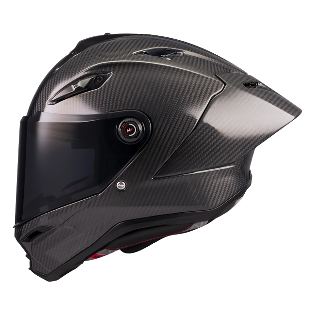 MT-Helmets KRE 2 PLUS Pure A1 Integralhelm in Carbon glänzend — Seitenansicht