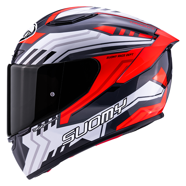 Suomy Track-1 Casco Framework Blanco/Rojo K6T10022 