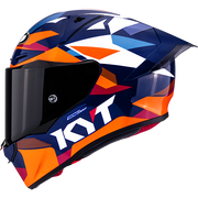 KYT R1R Casco de Carreras Carbono Diamante Azul / Naranja Y6R10006 