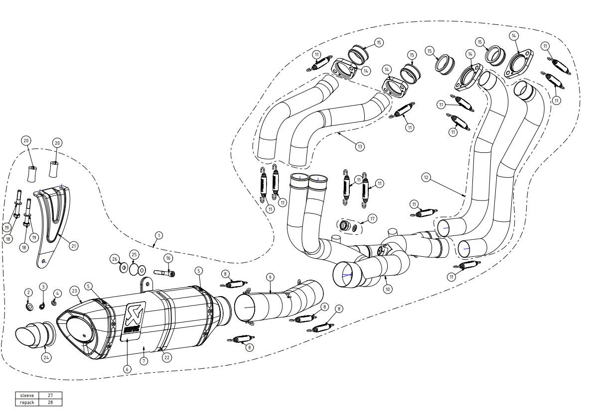 Akrapovic Evolution Line (Carbono) Aprilia RSV4/RR/RF/1100 Factory (15-20) S-A10E8-RC 