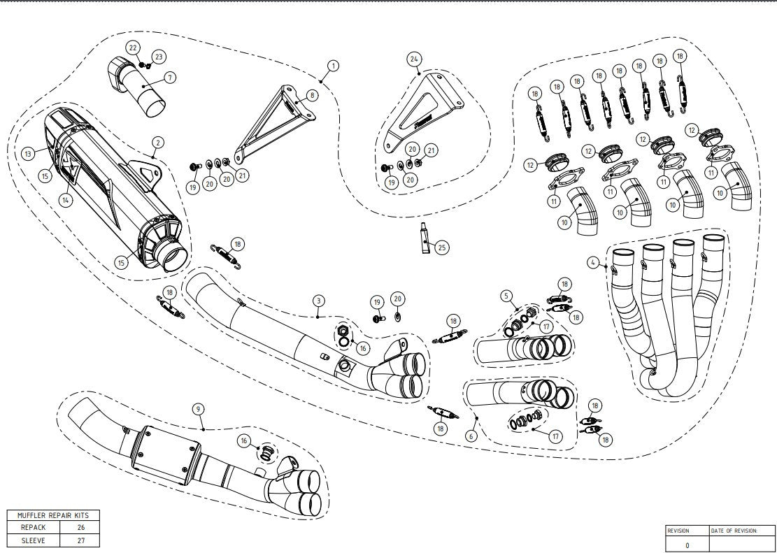 Línea de Evolución Akrapovic (Titanio) Honda CBR 1000 RR-R SC82 (20-23) S-H10E3-APLT 