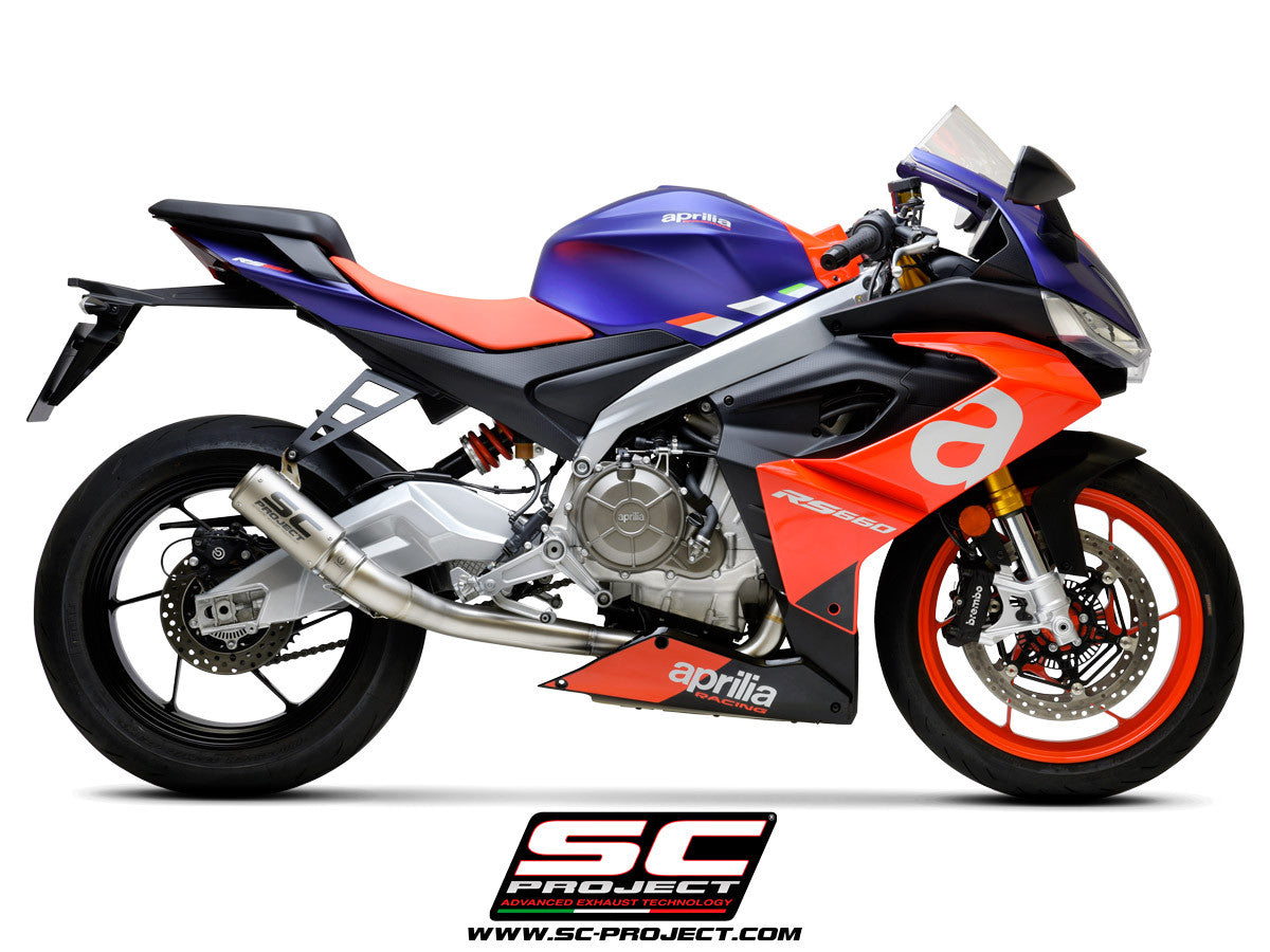 Sistema de escape completo SC-Project Titan 2-1 CR-T para Aprilia RS 660 (20-25) A23A-TC36 