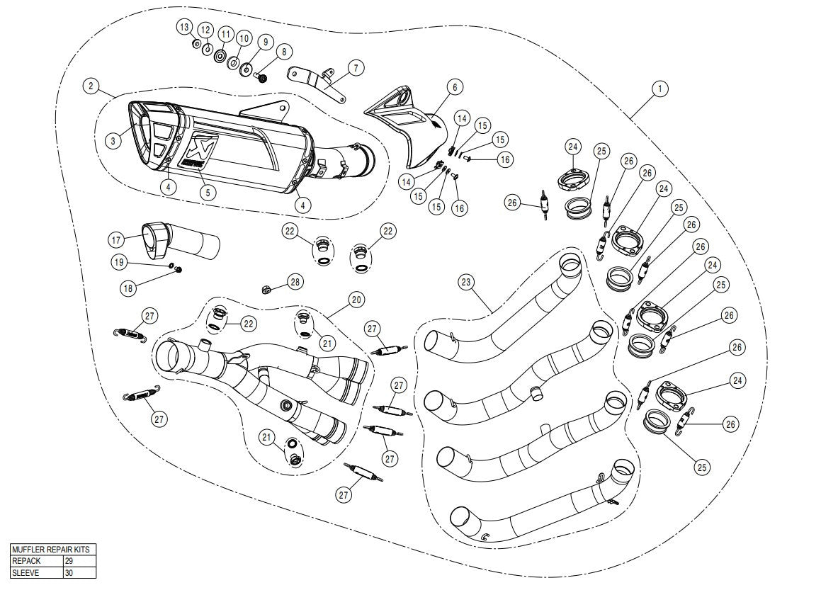 Akrapovic Racing Line (Acero Inoxidable) Yamaha YZF-R1/M (15-25) S-Y10R15-APLT 