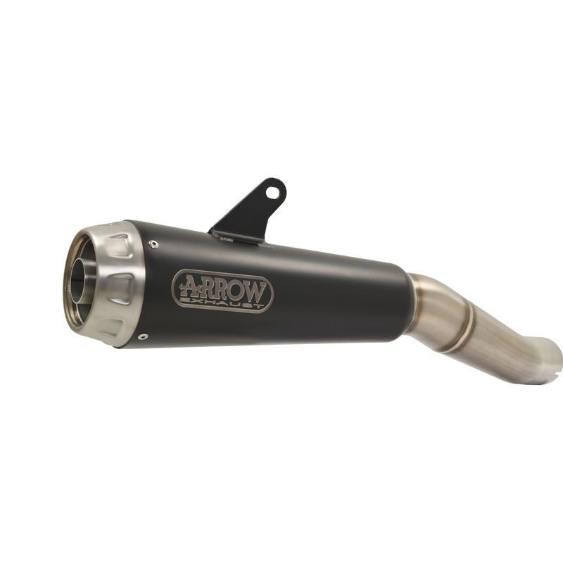 Kit de escape Arrow Slip-On Pro-Race de acero inoxidable oscuro para Aprilia RSV4/RR/RF (17-18) 71214PRN 